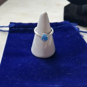925 Sterling Silver Opal Ring size 7
